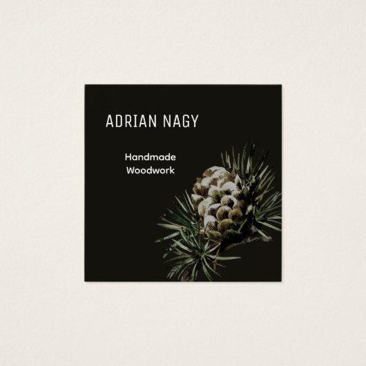 Watercolor Larch Cone Rustic Elegant (Front)