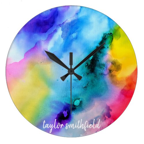 Watercolor Large Clock