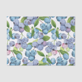 Watercolor Large Juicy Blueberry Tissue Paper