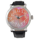 Watercolor Large Numbers Wrist Watch at Zazzle