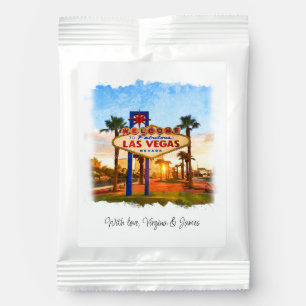 Watercolor Las Vegas Sign Welcome Basket Wedding Margarita Drink Mix