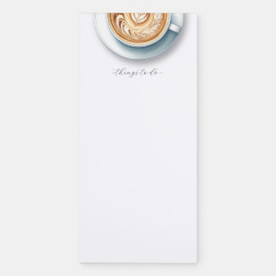 Watercolor Latte Custom Stationery Magnetic Notepad