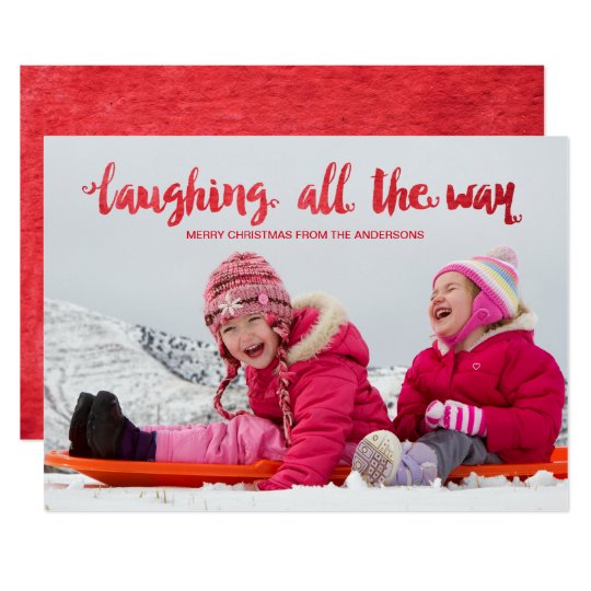 Laughing All The Way Christmas Card 