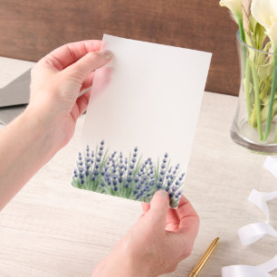 Watercolor Lavender and Sage Overlay Vellum Invitations