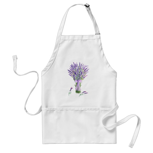 Watercolor Lavender Apron (Front)