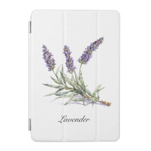 Watercolor Lavender Botanical Wellness custom iPad Mini Cover