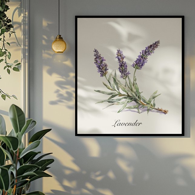 Watercolor Lavender Botanical Wellness Custom Poster (Creator Uploaded)