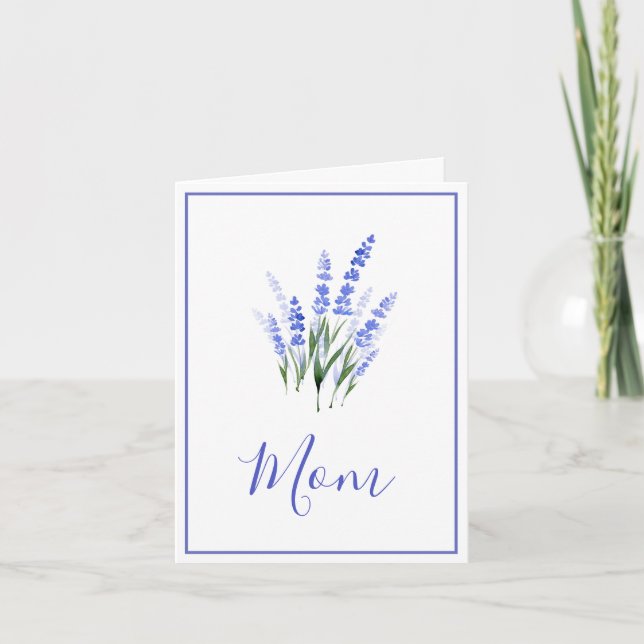 Watercolor Lavender Bouquet Card (Front)