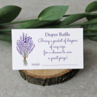 Watercolor Lavender Bouquet Diaper Raffle