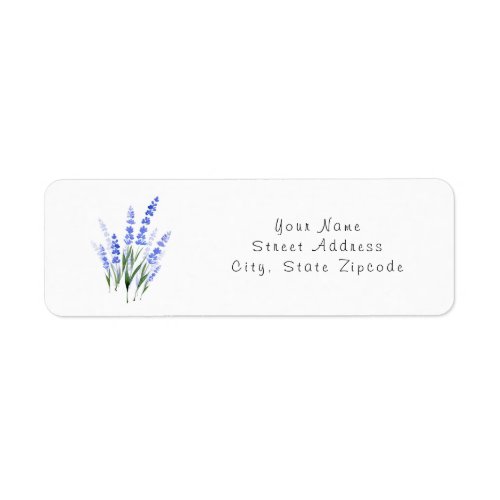 Watercolor Lavender Bouquet Label