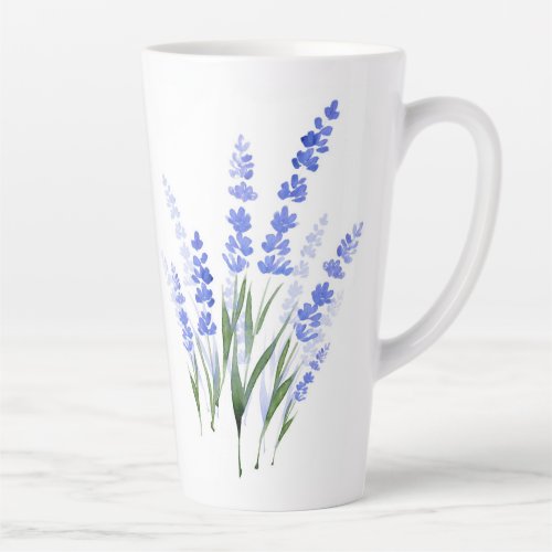 Watercolor Lavender Bouquet Latte Mug