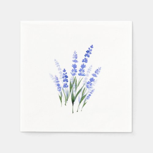 Watercolor Lavender Bouquet Napkins