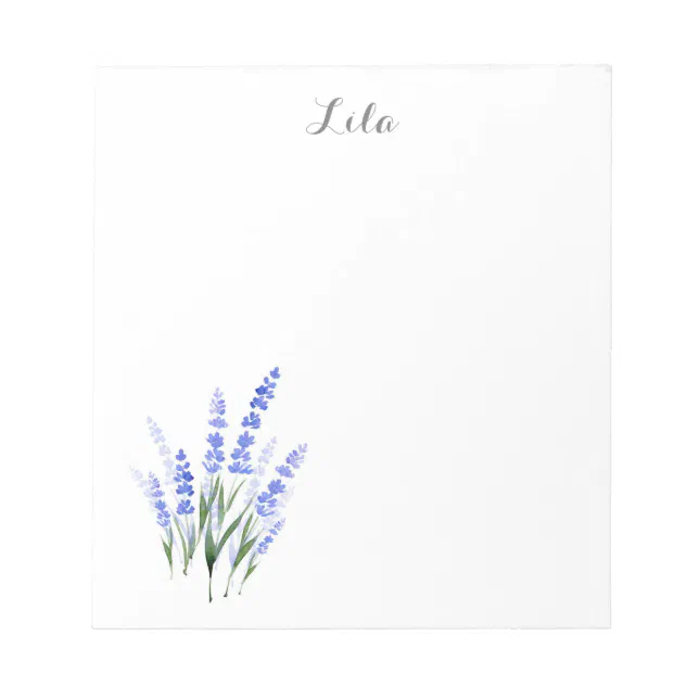 Watercolor Lavender Bouquet Notepad | Zazzle