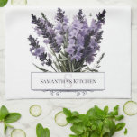 Watercolor Lavender Bouquet Personalized Kitchen Towel<br><div class="desc">Personalize a unique gift for friends or family with a modern and feminine Watercolor Lavender Bouquet Personalized Kitchen Towel. Towel design features a lavender bouquet with name and monogram customization against a white background. Personalize with your own name and monogram or give as a gift. Additional gift items available with...</div>