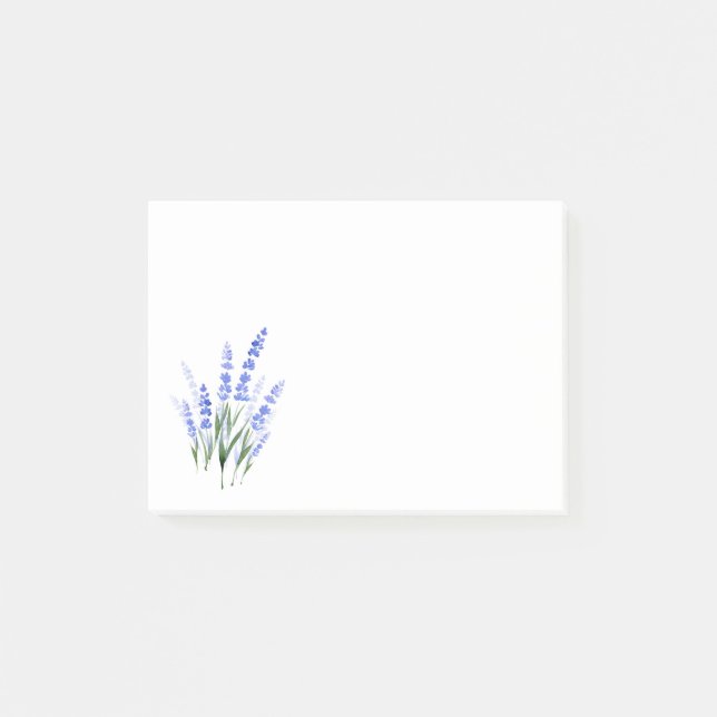 Watercolor Lavender Bouquet Post-it Notes (Front)