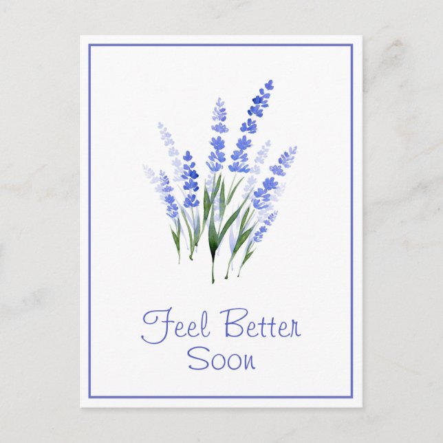 Watercolor Lavender Bouquet Postcard (Front)