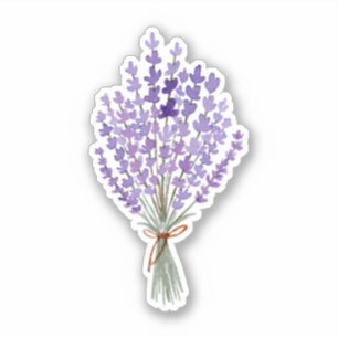 Watercolor Lavender Bouquet  Sticker