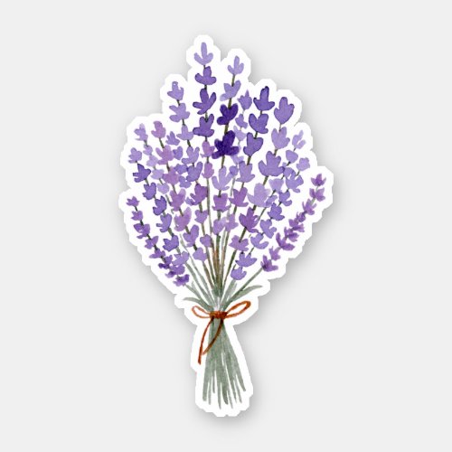 Watercolor Lavender Bouquet  Sticker