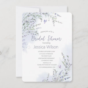 Watercolor Lavender Bridal Shower Invitation