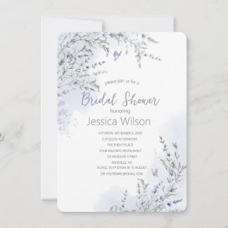 Watercolor Lavender Bridal Shower Invitation
