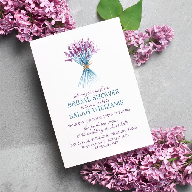 Watercolor Lavender Bridal Shower Invitation (Creator Uploaded)