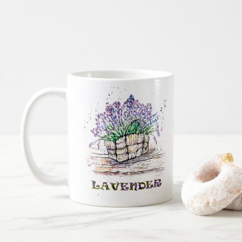 Watercolor Lavender  Coffee Mug