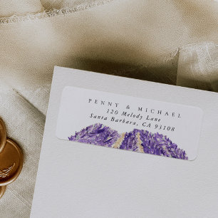 Watercolor Lavender Fields Return Address Label