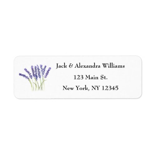 Watercolor Lavender Floral Herb Return Address Lab Label