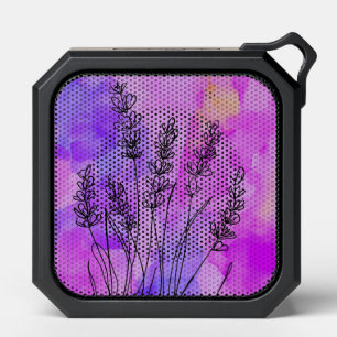 Watercolor Lavender Floral Outdoor Speaker