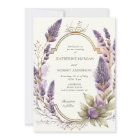 Watercolor Lavender Floral Regal Wedding