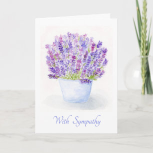 Watercolor Lavender Floral SYMPATHY Card