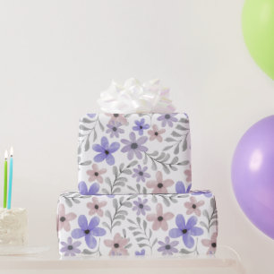 Watercolor Lavender Floral Wrapping Paper
