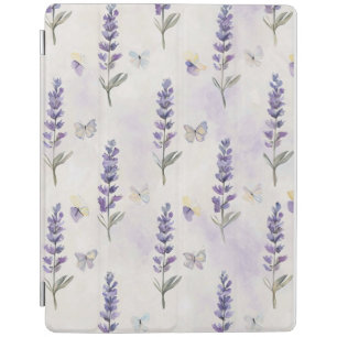 Watercolor Lavender Flowers & Butterflies iPad Smart Cover