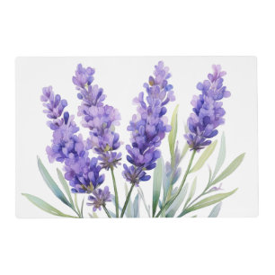 Watercolor Lavender Flowers Placemat