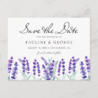 Watercolor Lavender Flowers Save the Date