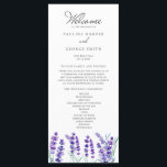 Watercolor Lavender Flowers Spring Wedding Program<br><div class="desc">Share details of your wedding with these elegant floral wedding programs. This customizable ceremony programs feature watercolor illustrations of lavender flowers and elegant script. These purple floral wedding programs are perfect for any wedding theme.</div>