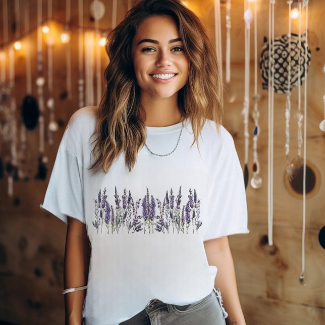 Watercolor Lavender Flowers T-Shirt (Creator Uploaded)