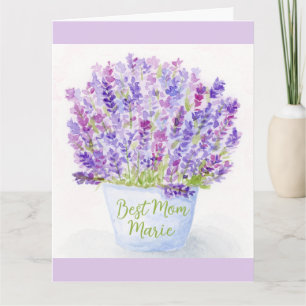Watercolor Lavender Mother's Day Greeting Card