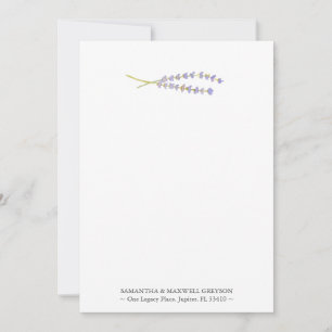 Watercolor Lavender Personalized Notecards
