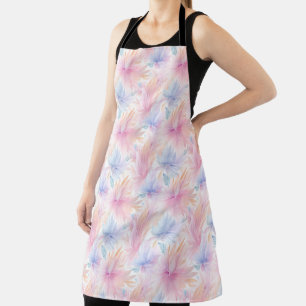 Watercolor Lavender Pink Floral Elegant Kitchen Apron