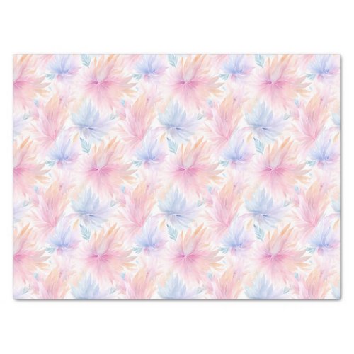 Watercolor Lavender Pink Flowers Pastel Spring Tissue Paper