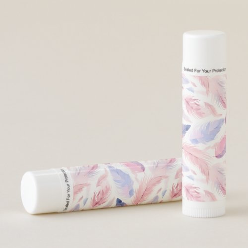 Watercolor Lavender Pink Pastel Feathers Spring  Lip Balm
