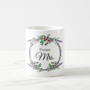 Watercolor lavender pink roses Future Mrs. Coffee Mug