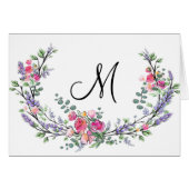 Watercolor Lavender Pink Wild Rose and Eucalyptus (Front Horizontal)