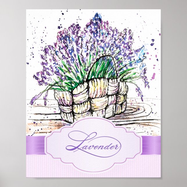 Watercolor Lavender  Poster (Front)
