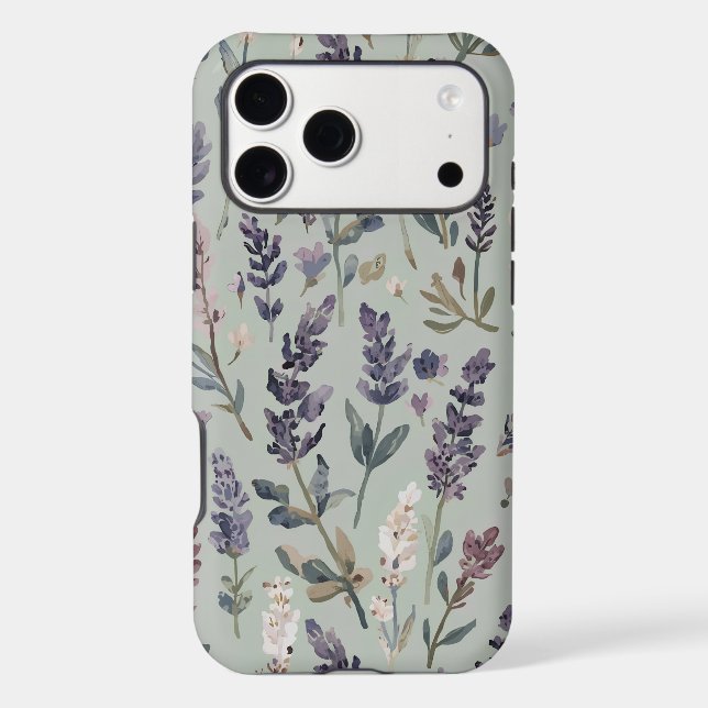 Watercolor Lavender Sprigs Case-Mate iPhone Case (Back)