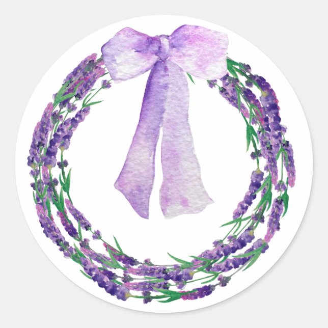 Watercolor lavender sticker (Front)