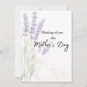 Watercolor Lavender Sympathy Card for Mother's Day