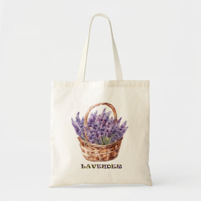 Watercolor Lavender  Tote Bag (Front)