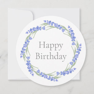 Watercolor Lavender Wreath  Card